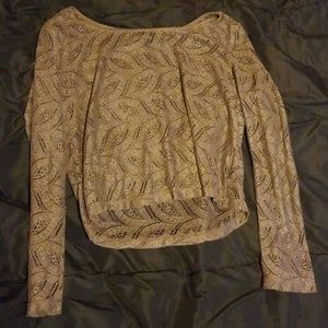 Sheer champagne shirt